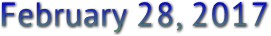February 28, 2017 February 28, 2017